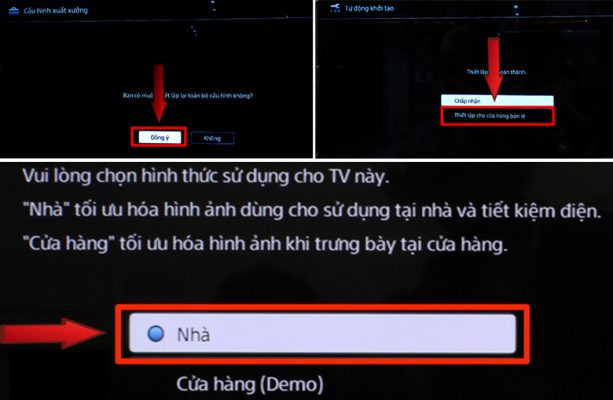 tắt chế độ Demo trên tivi Sony - smart tivi sony 2019 bước 2