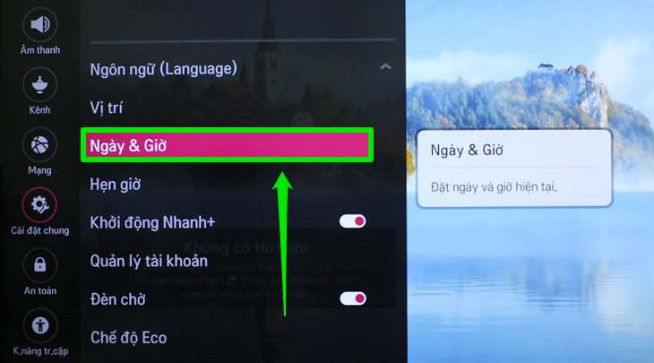 Chọn ngày và giờ