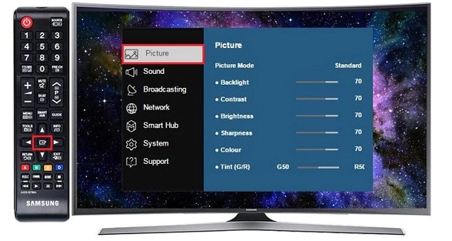 Cách nghe nhạc tắt màn hình trên tivi Samsung