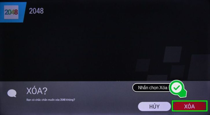 Nhấn Ok để xóa