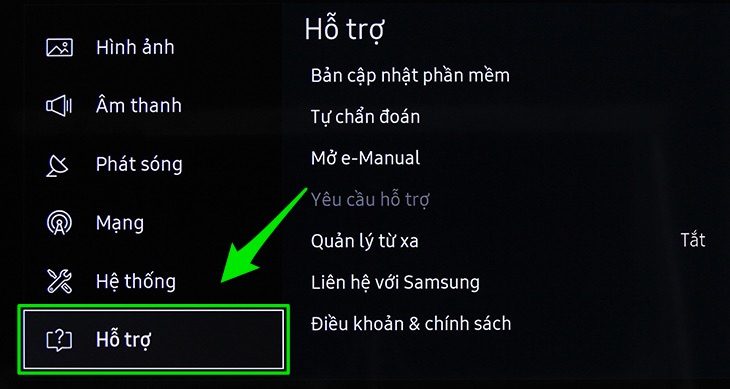 tivi samsung lỗi phần mềm