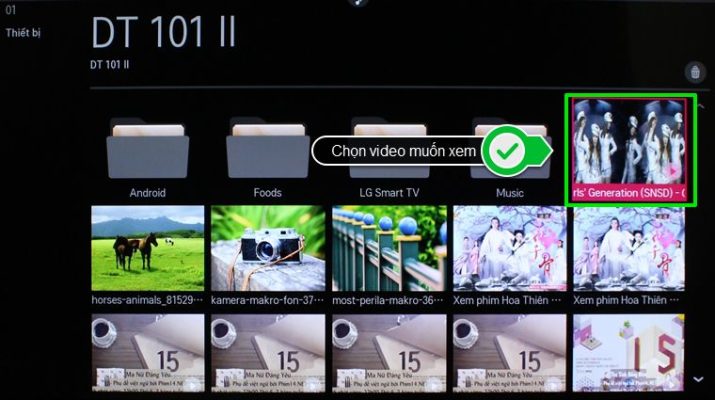 Chọn video mà bạn muốn xem