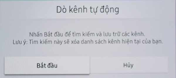 Các bước dò kênh trên tivi Samsung ngay tại nhà