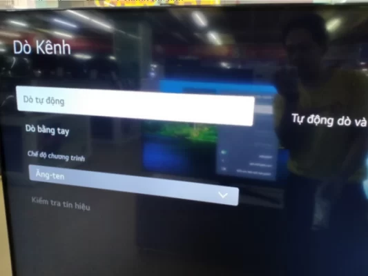 Cách dò kênh tự động: