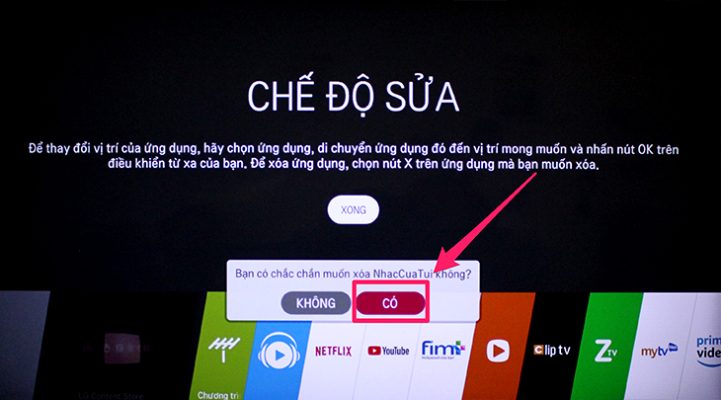 Bạn thực hiện thao tác nhấn nút Chọn trên điều khiển