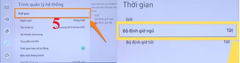 Hướng dẫn cách hẹn giờ tắt tivi Samsung