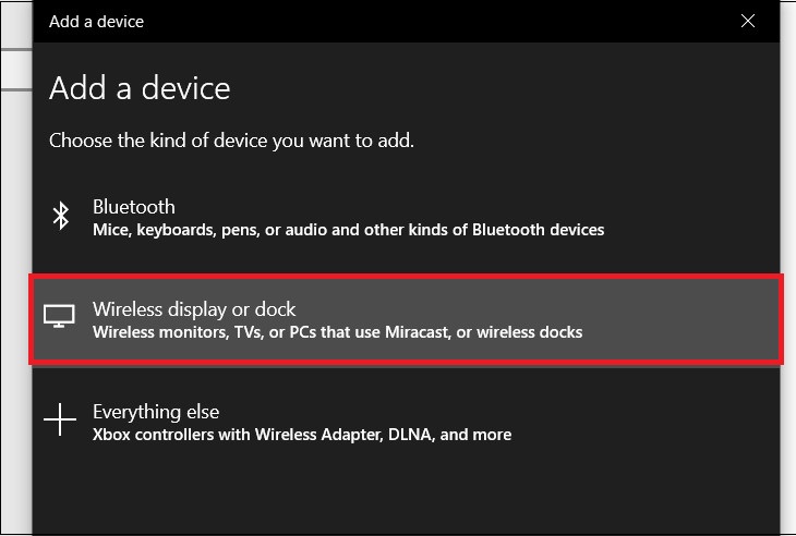 Wireless display or dock.