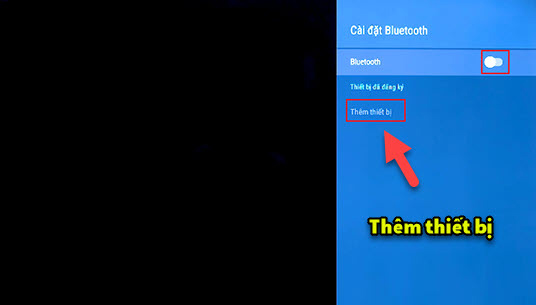 Giao diện cài đặt Bluetooth