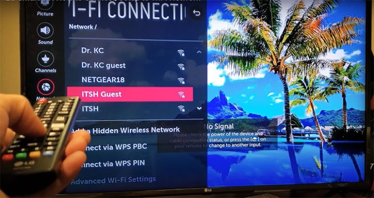 nhấn vào mục Mạng/Network