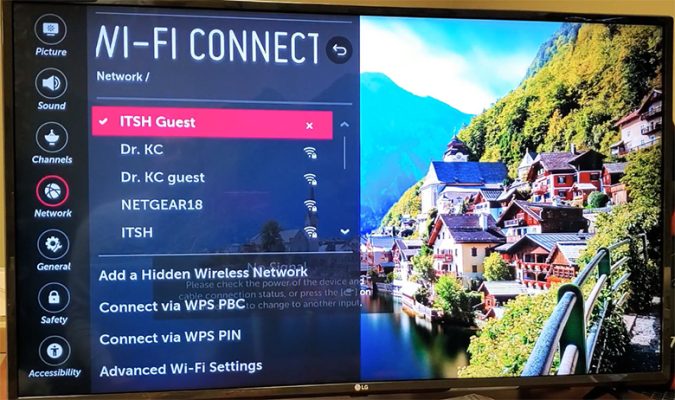 Wi-Fi kết nối sẽ có một dấu tích thông báo hoàn thành