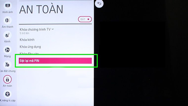 Đặt lại mã PIN