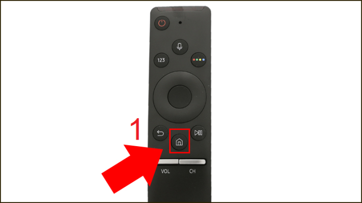 Nhấn nút Home trên remote