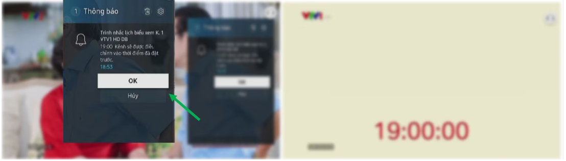 Đặt lịch biểu để xem chương trình tivi