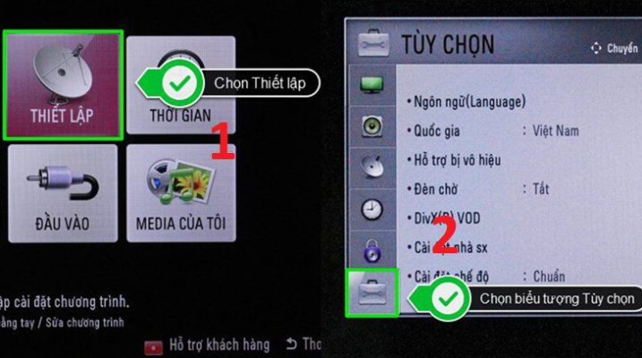 Bấm tìm biểu tượng Tùy chọ