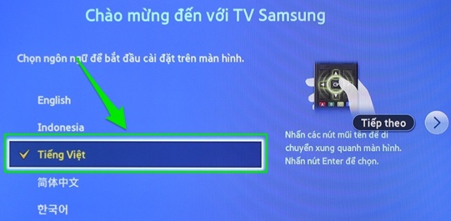 Cách thiết lập lại ngôn ngữ cho tivi Samsung