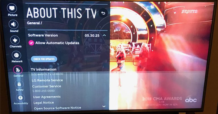 Tivi LG bị nháy màn hình - Cách khắc phục