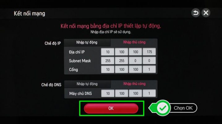 tivi lg không kết nối được wifi- nhập thủ công