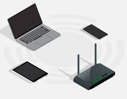 kiểm tra bộ định tuyến có được kết nối với mạng hay không bằng cách kết nối với các thiết bị khác