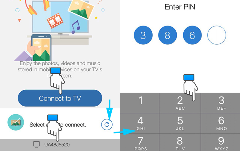 kết nối iPhone với tivi Samsung - kết nối samsung smart view