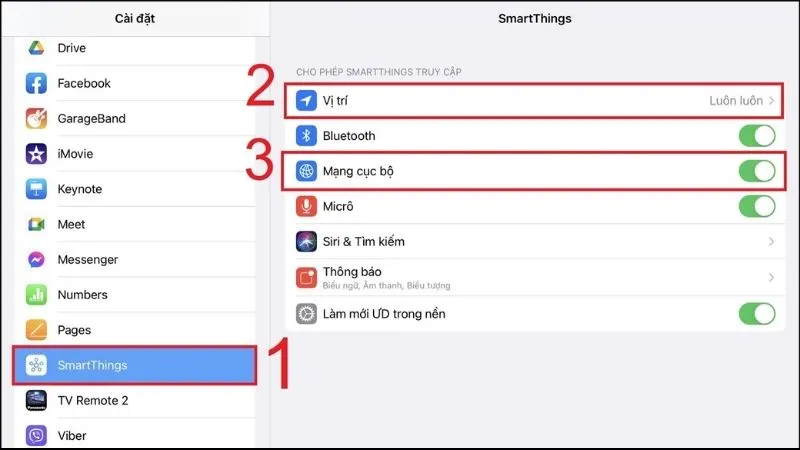 Sử dụng app SmartThings
