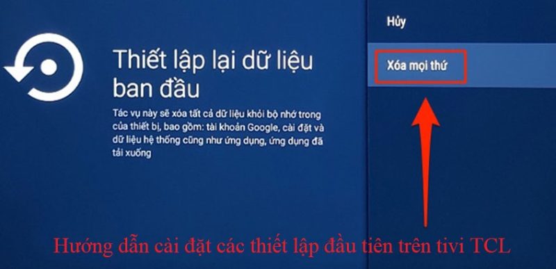 Hướng dẫn cài đặt các thiết lập đầu tiên trên tivi TCL