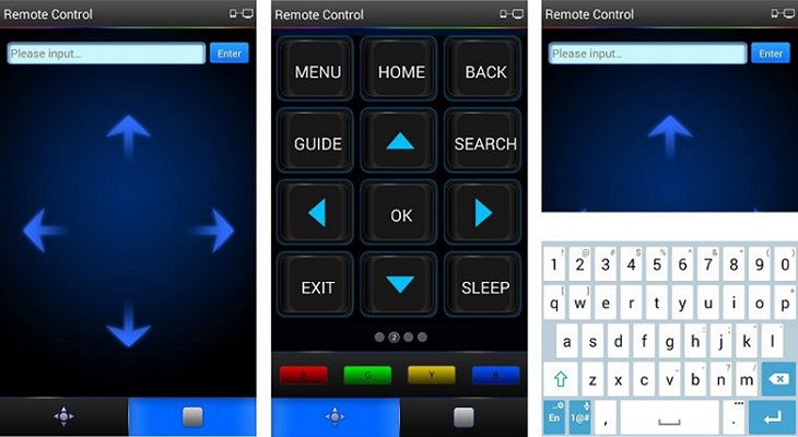 Bạn nhấn vào “Remote Control” để điều khiển tivi từ xa thông qua điện thoại.