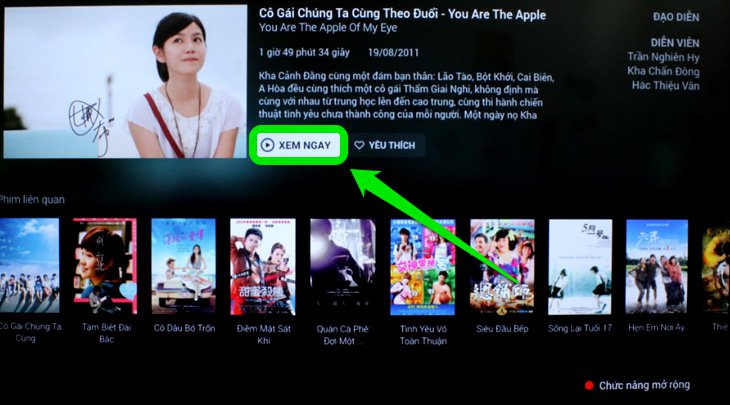 Chọn "Xem ngay" là xong.