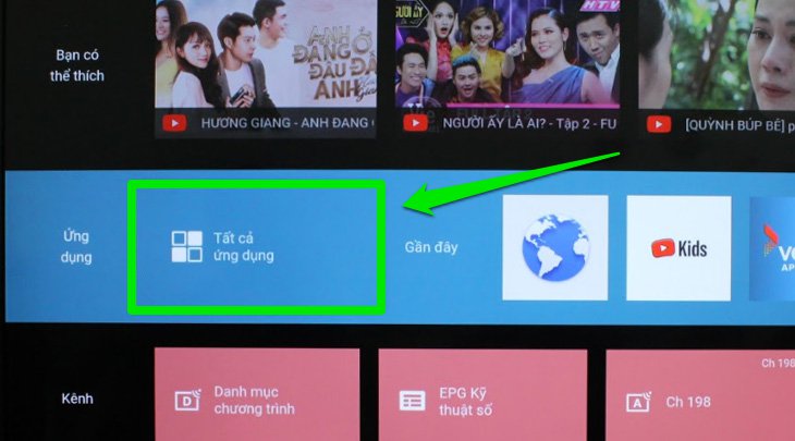 Chọn "Tất cả ứng dụng".