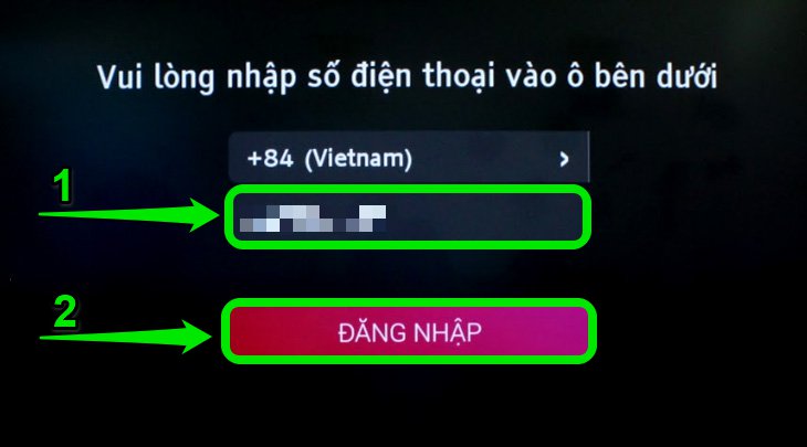 chọn "Đăng nhập"