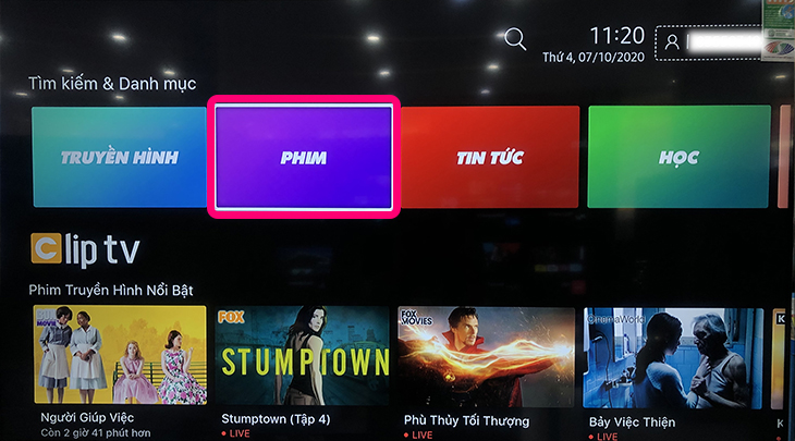 Cách sử dụng ứng dụng ClipTV xem phim