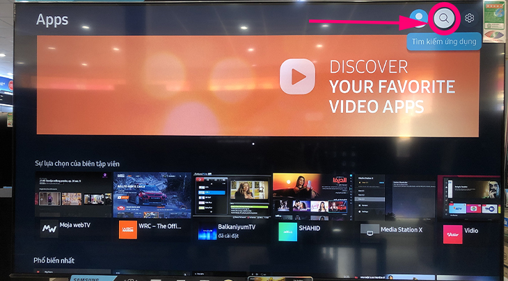 Nhấn vào tìm kiếm