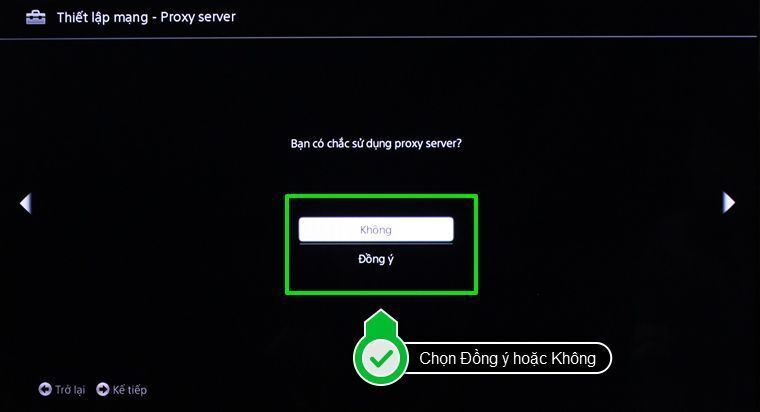 Thông báo về máy chủ proxy
