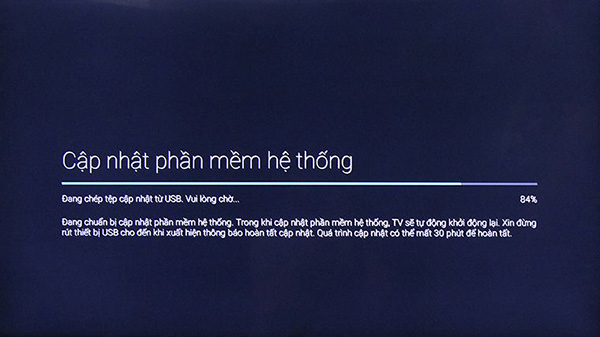 Cập nhật phần mềm tivi Sony bằng USB