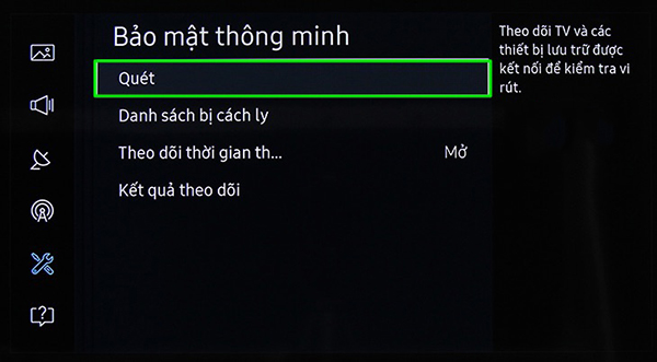 Chọn dòng Quét