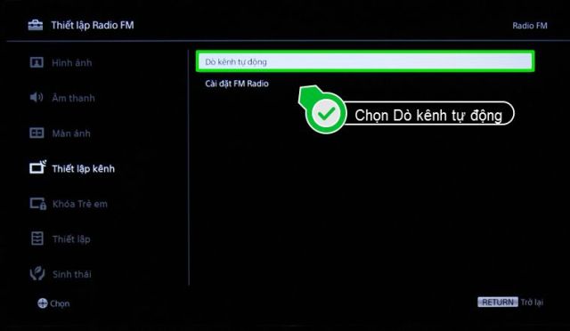 Auto Tuning (Tự động dò kênh)