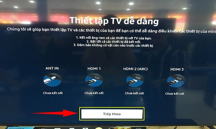 chọn “Tiếp theo”