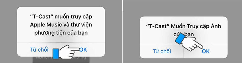 kết nối iPhone với tivi TCL - cho phép truy cập nội dung