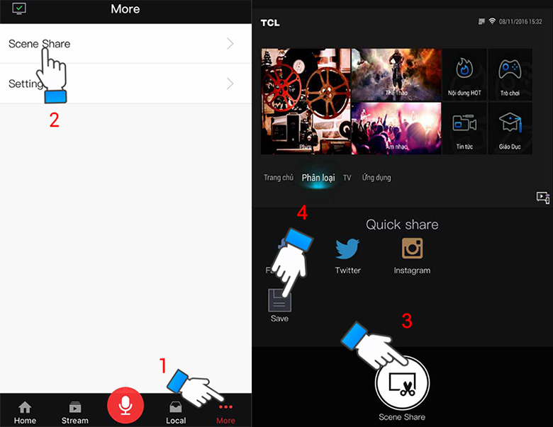 kết nối iPhone với tivi TCL - chụp màn hình