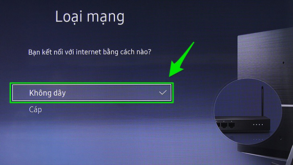 Hướng dẫn các bước kết nối mạng Wifi trên smart tivi Samsung