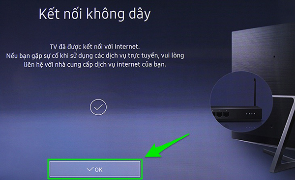 Hướng dẫn các bước kết nối mạng Wifi trên smart tivi Samsung