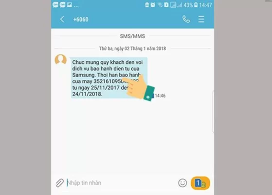 Hình ảnh Hệ thống gửi lại thông báo thời gian bảo hành