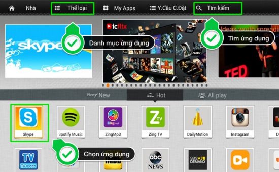 Chọn ứng dụng yêu thích để tải về