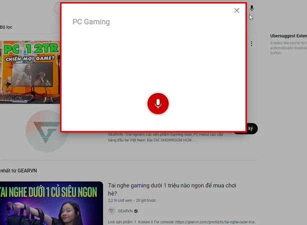 Cách tìm kiếm bằng giọng nói trên Youtube