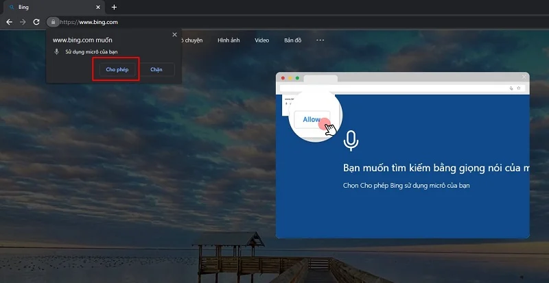 Cách tìm kiếm bằng giọng nói trên Bing