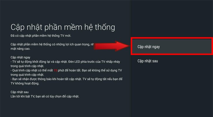 Cập nhật phiên bản mới cho tivi Sony