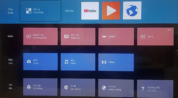 Khắc phục lỗi ứng dụng Youtube trên tivi thông minh Sony