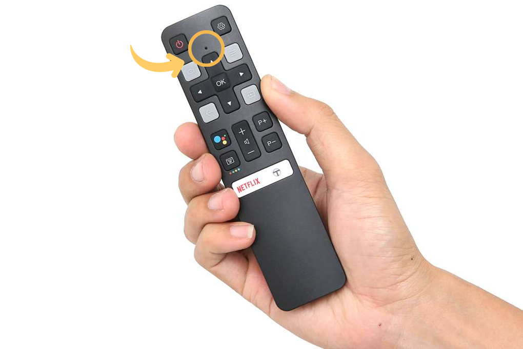 Micro trên remote tivi TCL