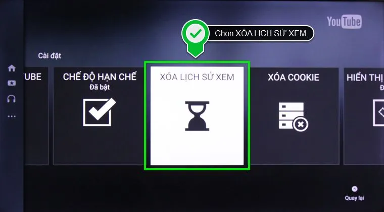 Cách xóa lịch sử Youtube với các Video đã xem: