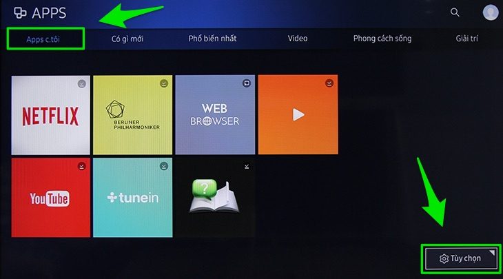 Cách xoá ứng dụng trên Smart tivi Samsung