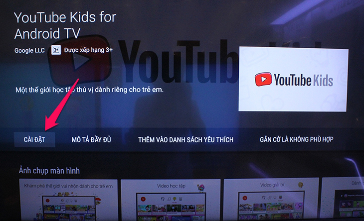 Cài đặt ứng dụng Youtube Kids trên tivi TCL
